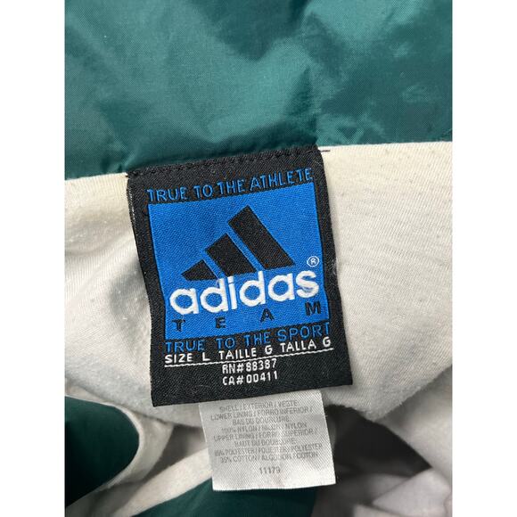 Adidas True to the Athlete/Sport Green Jacket LARGE 90s Retro Vintage Striped - Picture 2 of 9